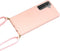 Lunso - Backcover hoes met koord - Geschikt voor Samsung Galaxy S21 Plus / S21+- Roze