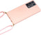 Lunso - Backcover hoes met koord - Geschikt voor Samsung Galaxy S21 Ultra - Roze