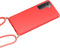 Lunso - Backcover hoes met koord - Geschikt voor Samsung Galaxy S21 - Rood