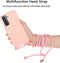 Lunso - Backcover hoes met koord - Geschikt voor Samsung Galaxy S21 Plus / S21+- Roze