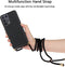 Lunso - Backcover hoes met koord - Geschikt voor Samsung Galaxy S21 Ultra - Zwart