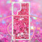 Lunso - Backcover hoes met koord - Geschikt voor Samsung Galaxy S22 Ultra - Glitter Roze