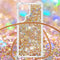Lunso - Backcover hoes met koord - Geschikt voor Samsung Galaxy S22 Ultra - Glitter Goud