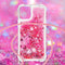 Lunso - Backcover hoes met koord - iPhone 13 - Glitter Roze