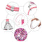 Lunso - Backcover hoes met koord - iPhone 13 - Glitter Roze