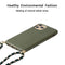 Lunso - Backcover hoes met koord - iPhone 13 Mini - Army Groen