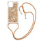 Lunso - Backcover hoes met koord - iPhone 13 Mini - Glitter Goud