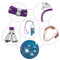 Lunso - Backcover hoes met koord - iPhone 13 Pro Max - Glitter Blauw