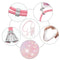Lunso - Backcover hoes met koord - iPhone 13 Pro Max - Glitter Rose Zilver