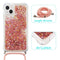 Lunso - Backcover hoes met koord - iPhone 14 Plus - Glitter Rose Goud