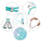 Lunso - Backcover hoes met koord - Samsung Galaxy S21 FE - Glitter Lichtblauw