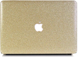 Lunso - cover hoes - Geschikt voor MacBook Pro 13 inch (2016-2019) - glitter goud - Vereist model