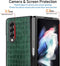 Lunso - Croco patroon cover hoes - Geschikt voor Samsung Galaxy Z Fold3 - Groen