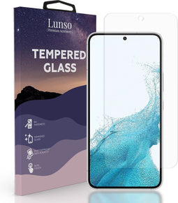 Lunso - Gehard Beschermglas - Full Cover Tempered Glass - Geschikt voor Samsung Galaxy S22 Plus / S22+
