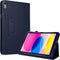 Lunso - Geschikt voor iPad 10 (2022) - Stand flip Bookcase hoes - Donkerblauw