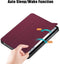 Lunso - Geschikt voor iPad 10 (2022) - Tri-Fold Bookcase hoes - Bordeaux Rood