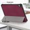 Lunso - Geschikt voor iPad 10 (2022) - Tri-Fold Bookcase hoes - Bordeaux Rood