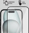 Lunso - Geschikt voor iPhone 15+ / 15 Plus - Gehard Beschermglas - Full Cover Screen protector - Black Edge