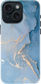 Lunso Geschikt voor iPhone 15 Back cover hoesje magnetisch - Aciano Azul