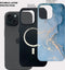 Lunso Geschikt voor iPhone 15 Back cover hoesje magnetisch - Aciano Azul