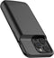 Lunso - Geschikt voor iPhone 15 Pro case - Powerbank hoesje - 6000 mAh - Zwart