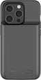 Lunso - Geschikt voor iPhone 15 Pro case - Powerbank hoesje - 6000 mAh - Zwart