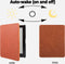 Lunso Geschikt voor Kobo Aura Edition 1 hoes (6 inch) - Leren sleepcover - Cognac