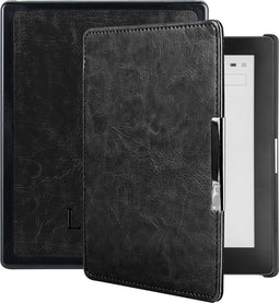 Lunso Geschikt voor Kobo Aura Edition 1 hoes (6 inch) - sleepcover - Zwart