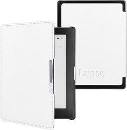 Lunso Geschikt voor Kobo Aura Edition 1 hoes (6 inch) - sleepcover - Wit