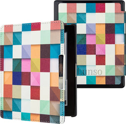 Lunso Geschikt voor Kobo Aura Edition 1 hoes (6 inch) - sleepcover - Blokken