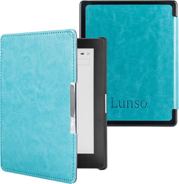 Lunso Geschikt voor Kobo Aura Edition 1 hoes (6 inch) - sleepcover - Lichtblauw