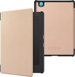 Lunso Geschikt voor Kobo Aura Edition 2 hoes (6 inch) - sleepcover - Goud