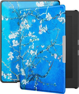 Lunso - Geschikt voor Kobo Aura H20 Edition 1 hoes (6.8 inch) - sleep cover - Van Gogh Amandelbloesem