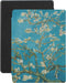 Lunso - Geschikt voor Kobo Aura H20 Edition 1 hoes (6.8 inch) - Vegan Saffiano Leren sleep cover - Van Gogh Amandelbloesem