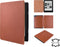 Lunso Geschikt voor Kobo Aura H20 Edition 2 hoes (6.8 inch) - Leren sleepcover - Cognac