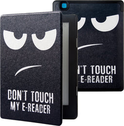 Lunso Geschikt voor Kobo Aura H20 Edition 2 hoes (6.8 inch) - sleepcover - Don't Touch