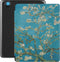 Lunso - Geschikt voor Kobo Aura H20 Edition 2 hoes (6.8 inch) - Vegan Saffiano Leren sleep cover - Van Gogh Amandelbloesem