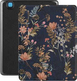 Lunso - Geschikt voor Kobo Aura H20 Edition 2 hoes (6.8 inch) - Vegan Saffiano Leren sleep cover - Urban Park