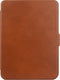 Lunso Geschikt voor Kobo Clara 2E hoes (6 inch) - Leren sleepcover - Cognac