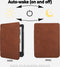 Lunso Geschikt voor Kobo Clara BW / Clara Colour hoes (6 inch) - echt leren sleepcover - Cognac