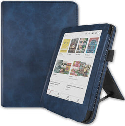 Lunso Geschikt voor Kobo Clara BW / Clara Colour hoes (6 inch) - Luxe Stand sleepcover - Blauw