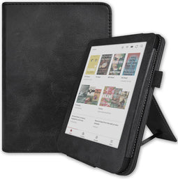 Lunso Geschikt voor Kobo Clara BW / Clara Colour hoes (6 inch) - Luxe Stand sleepcover - Zwart