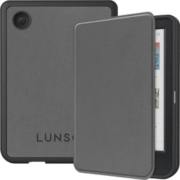 Lunso Geschikt voor Kobo Clara BW / Clara Colour hoes (6 inch) - sleepcover - Grijs