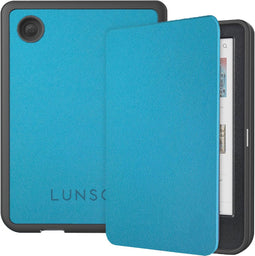 Lunso Geschikt voor Kobo Clara BW / Clara Colour hoes (6 inch) - sleepcover - Lichtblauw
