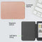 Lunso Geschikt voor Kobo Clara BW / Clara Colour hoes (6 inch) - sleepcover - Rose Goud