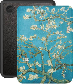 Lunso Geschikt voor Kobo Clara BW / Clara Colour hoes (6 inch) - Vegan Saffiano Leren sleepcover - Van Gogh Amandelbloesem