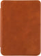 Lunso - Geschikt voor Kobo Clara HD (6 inch) - Lederen sleepcover hoes - Cognac