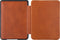 Lunso - Geschikt voor Kobo Clara HD (6 inch) - Lederen sleepcover hoes - Cognac