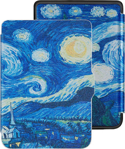 Lunso Geschikt voor Kobo Clara HD hoes (6 inch) - sleepcover - Van Gogh Sterrennacht