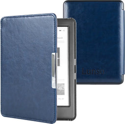 Lunso - Geschikt voor Kobo Glo / Glo HD / Touch 2.0 hoes (6 inch) - sleep cover - Donkerblauw